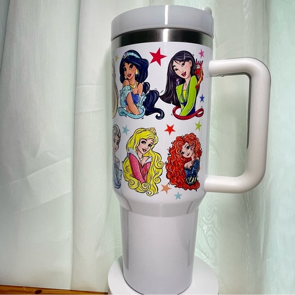 Disney Princess Brand new 40 oz double wall stainless travel office tumbler - Picture 7 of 11
